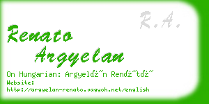 renato argyelan business card